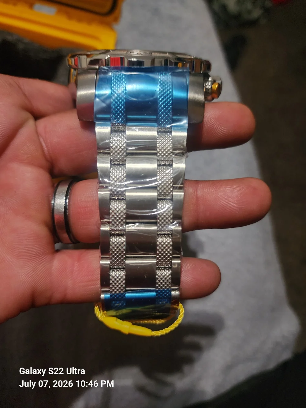 Invicta Men's Yellow Dial Stainless Steel Chronograph Dive Watch 52mm